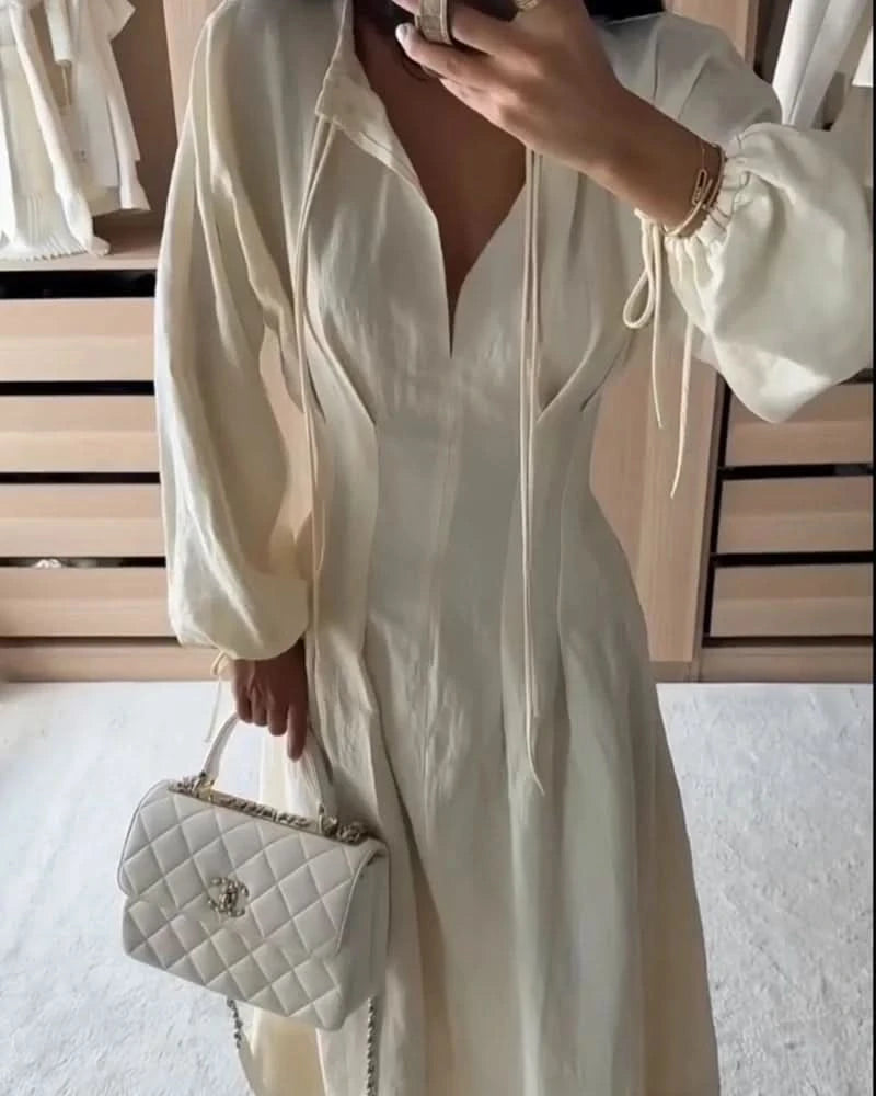 Plissee Maxikleid