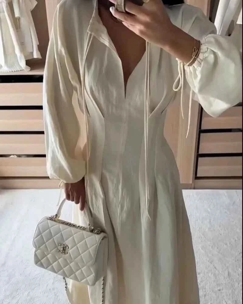 Plissee Maxikleid