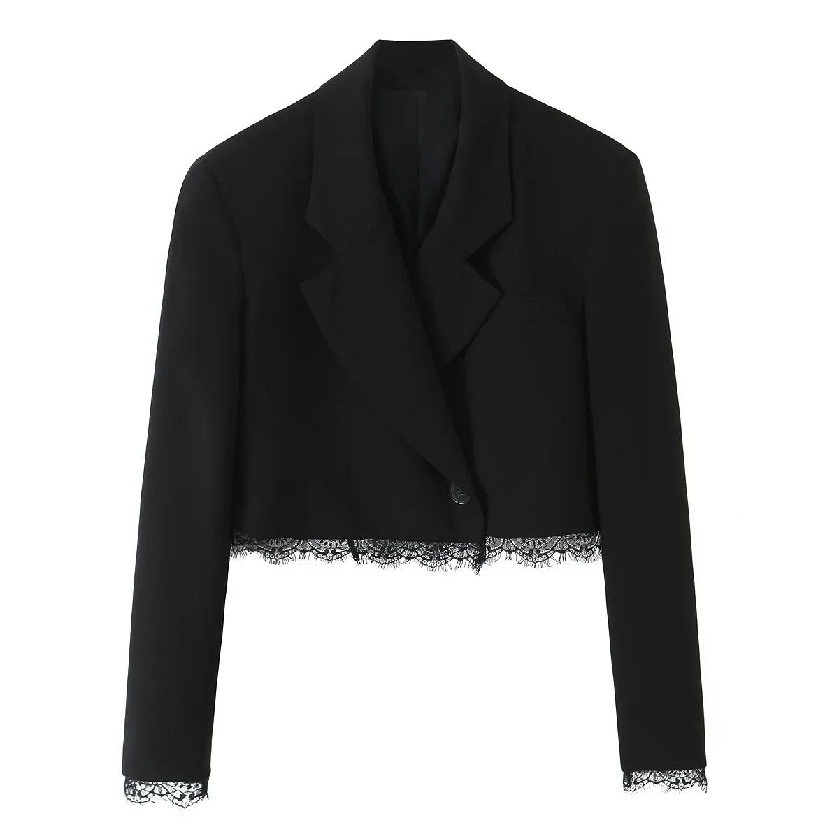 Elegantes Spitzen-Blazer-Set – Kurzer Blazer & Shorts | Business & Party Look