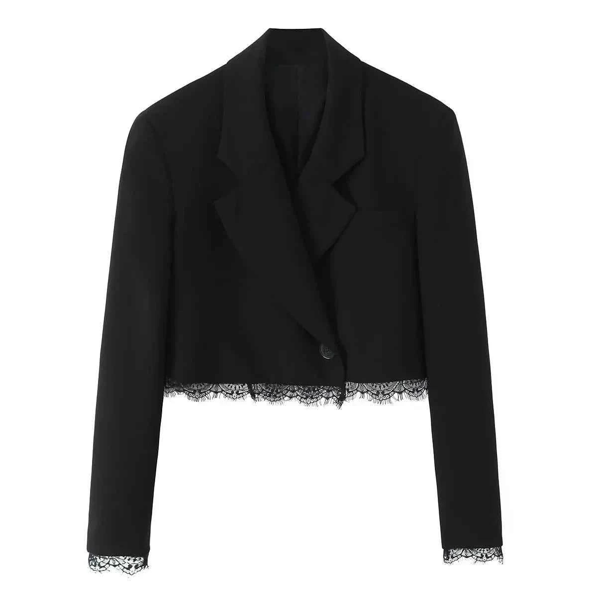 Spitzen-Blazer-Set in Schwarz - JWANOFFIZIELL