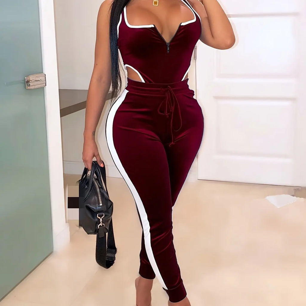 Cut-Out Body & High-Waist Hose Bodycon-Set - JWANOFFIZIELL