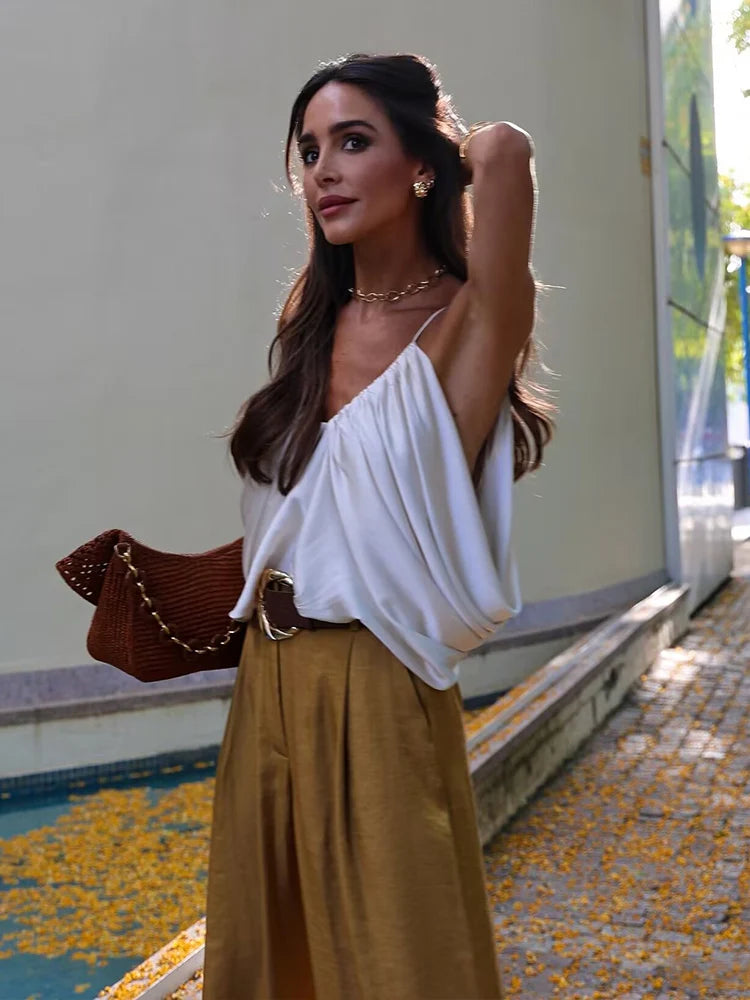 Satin Crop-Top Rückenfrei - JWANOFFIZIELL