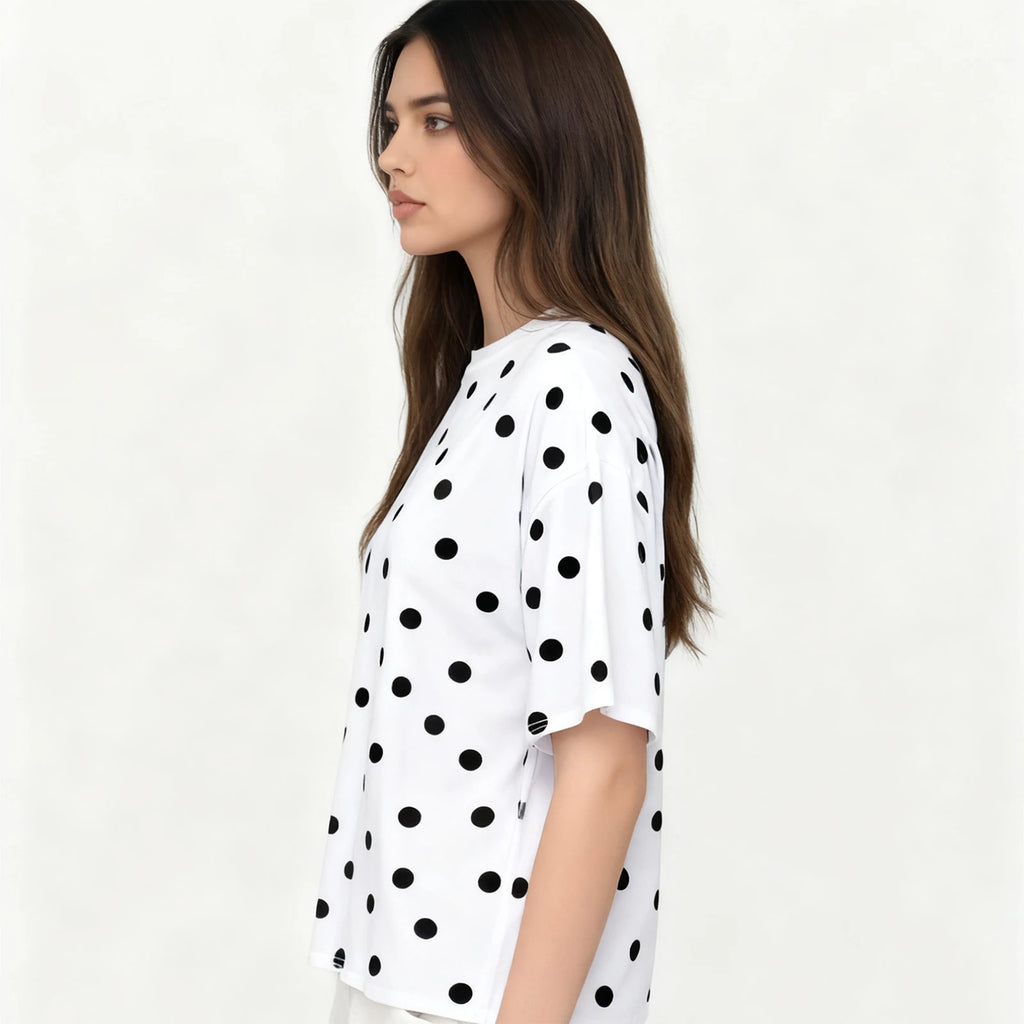 Vintage Dots-Print Shirt Loose Fit - JWANOFFIZIELL