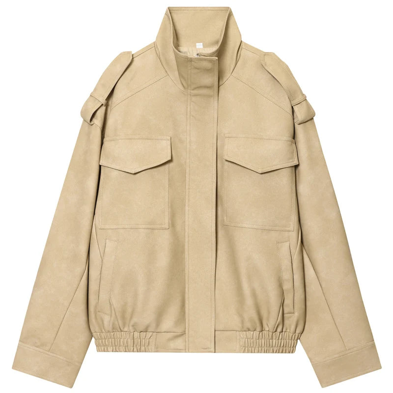 Veloursleder-Bomberjacke Chic - JWANOFFIZIELL