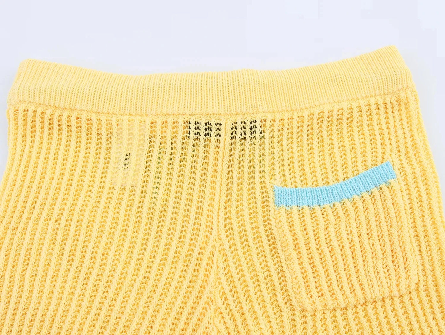 Häkel-Strick-Set Damen – Hollow-Out Cardigan & Shorts Sommer Urlaub