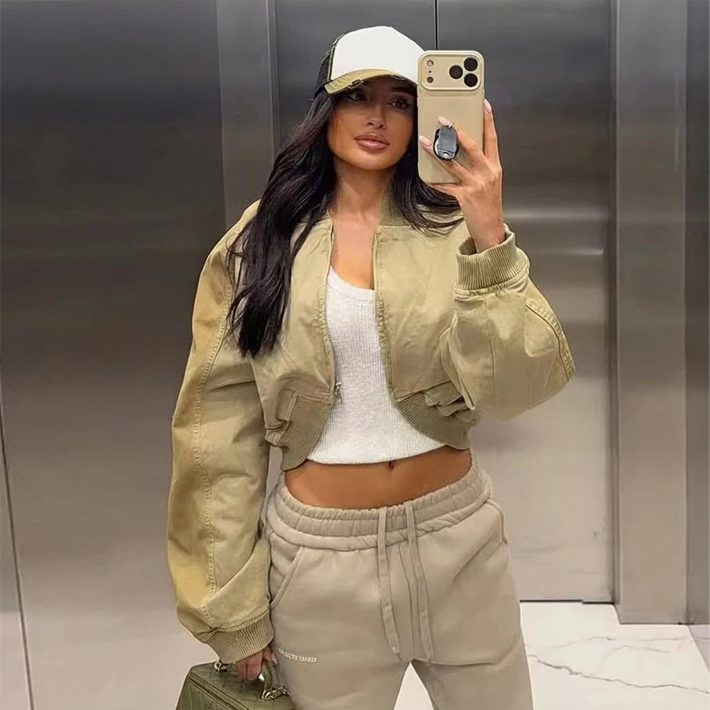 Varsity-Bomberjacke Khaki - JWANOFFIZIELL
