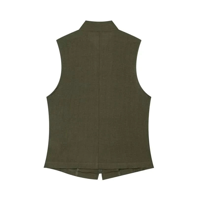 Ärmelloses Knopf-Shirt