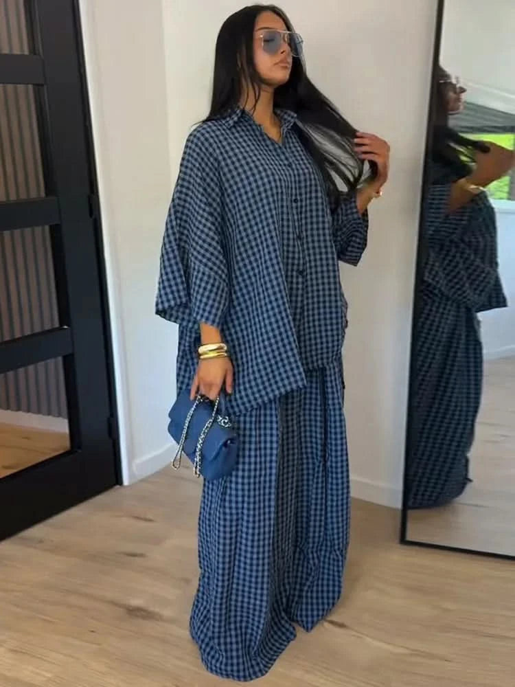 Karo Blazer-Hosen Set