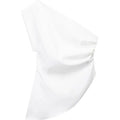 Asymmetrisches Off-Shoulder Top in Weiß - JWANOFFIZIELL