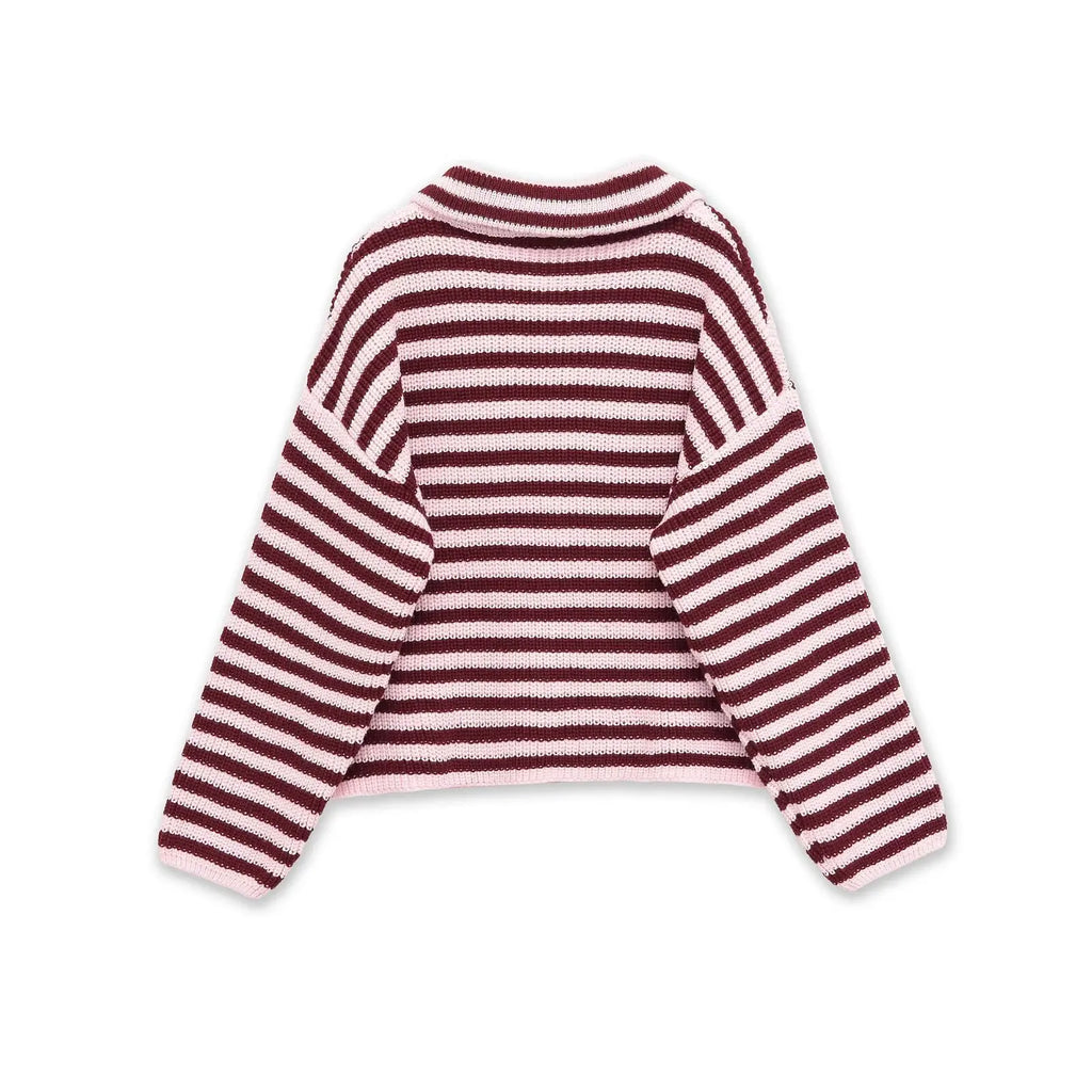 Strick-Cardigan Gestreift Rollkragen - JWANOFFIZIELL
