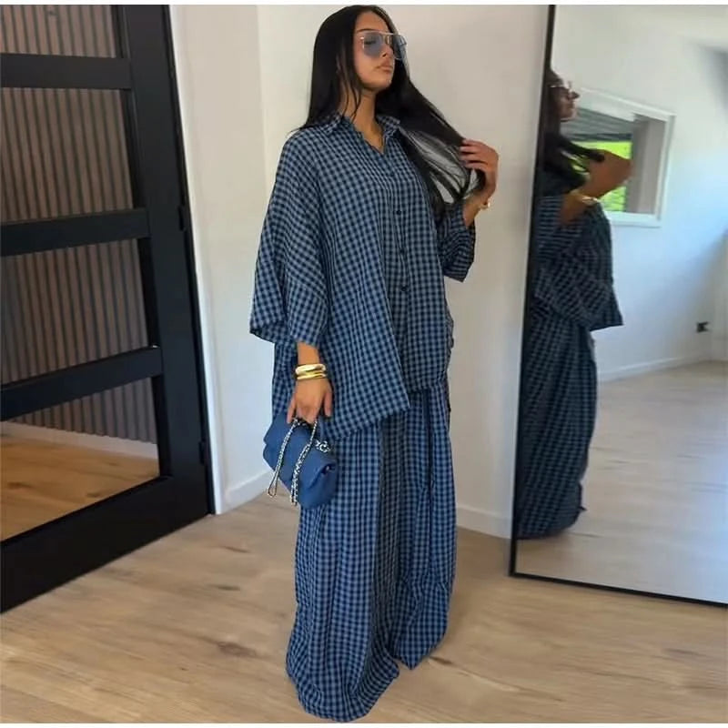 Karo Blazer-Hosen Set