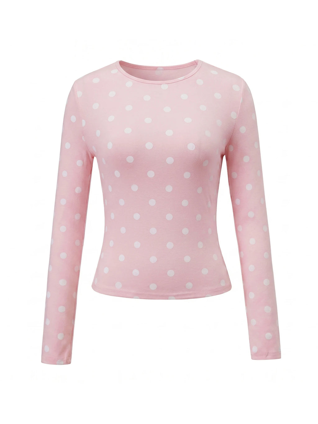 Punkte-Print Langarmshirt Slim Fit - JWANOFFIZIELL
