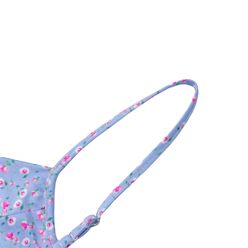 Blumen-Print Bodycon-Maxikleid Rückenfrei - JWANOFFIZIELL