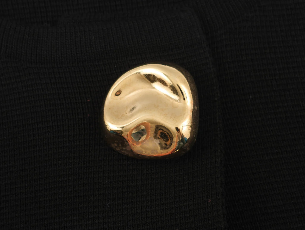 Strick-Cardigan Flare-Ärmel Gold - JWANOFFIZIELL