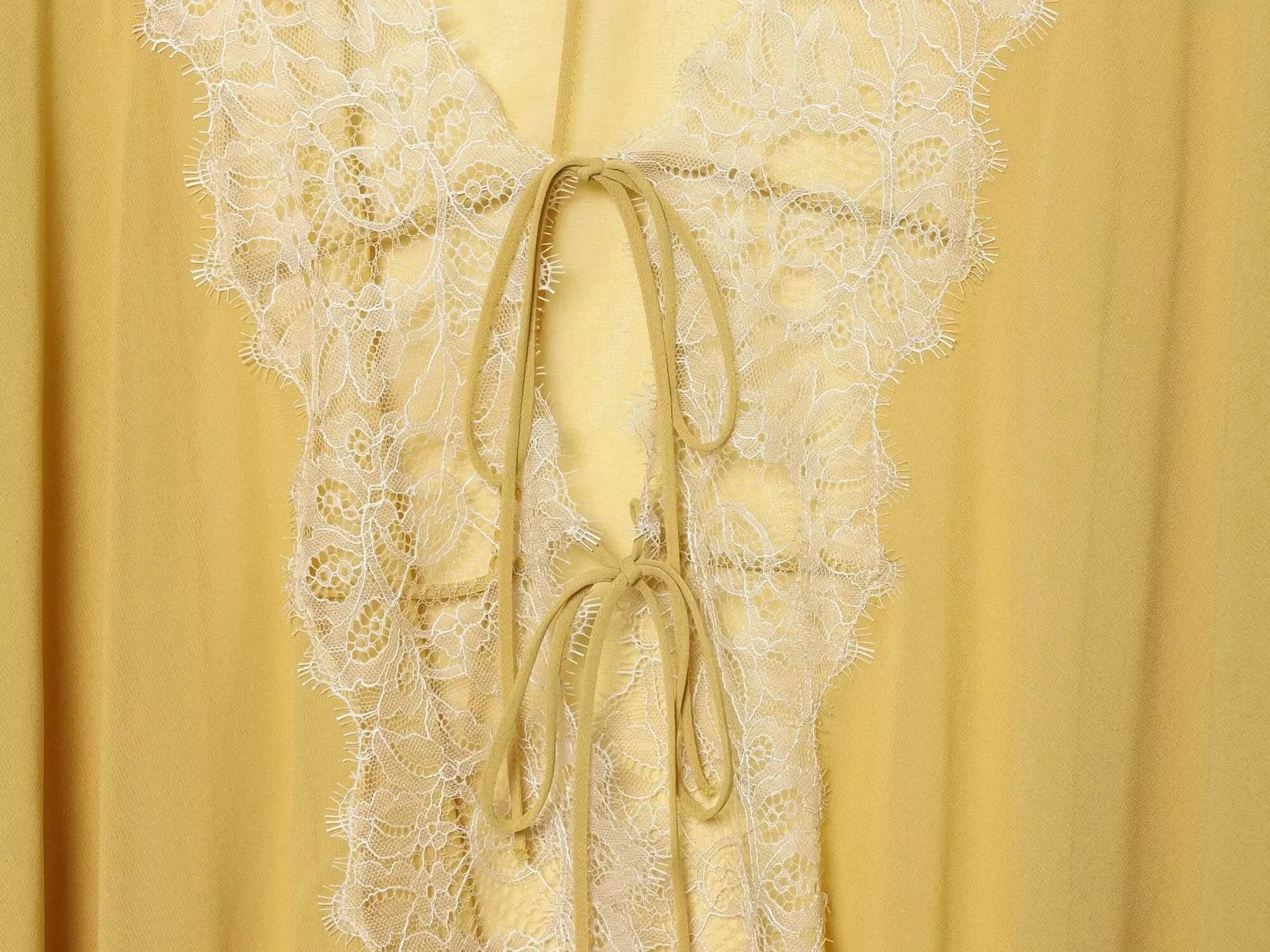 Spitzen Laternenärmel Bluse