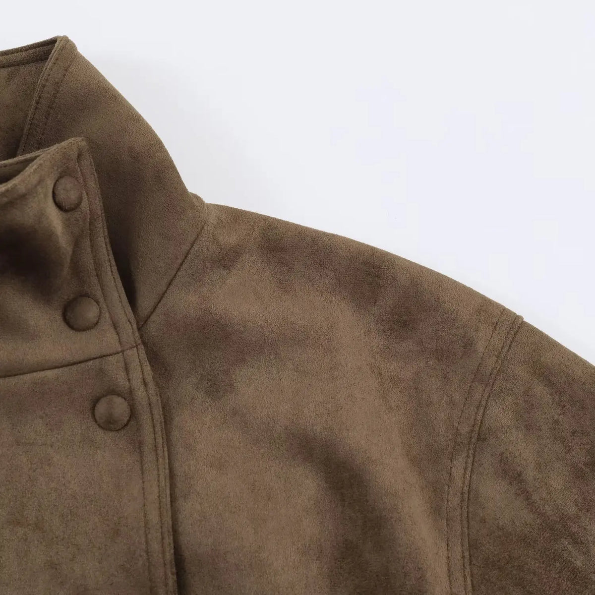 Veloursleder-Jacke Gürtel Minimal - JWANOFFIZIELL