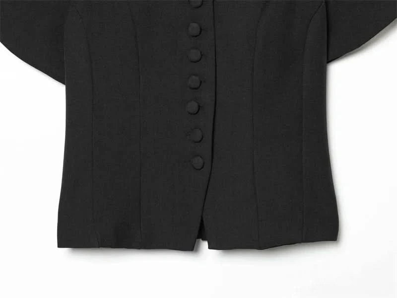 Puffärmel Spitzen-Blazer