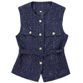 Strukturweste Slim-Fit in Blau - JWANOFFIZIELL