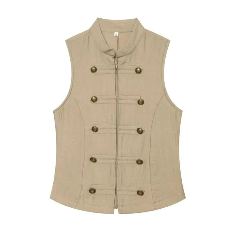 Ärmelloses Knopf-Shirt