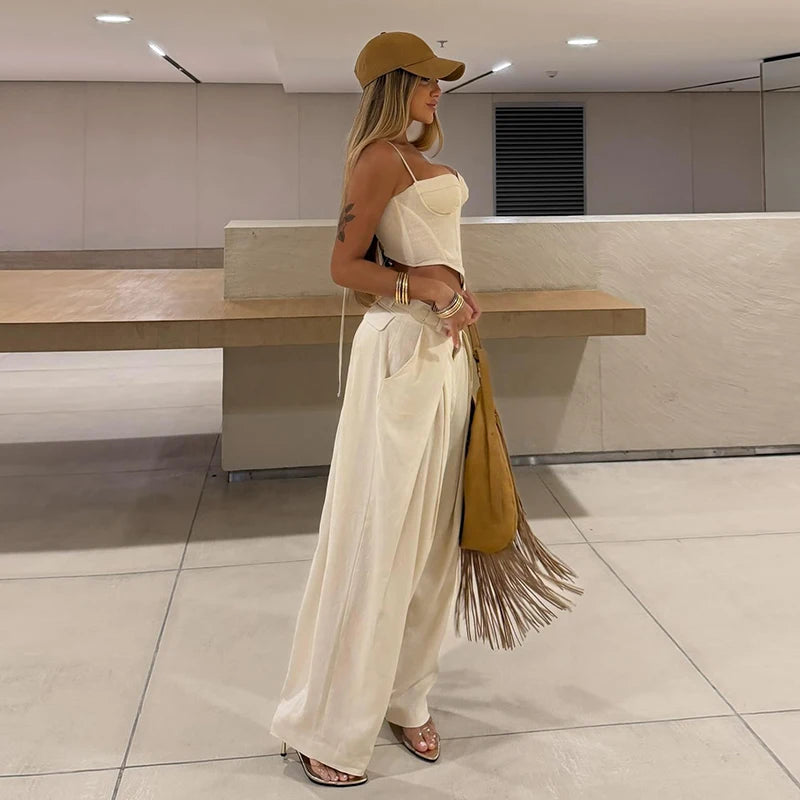 Neckholder-Top & Plissee-Hose Set - JWANOFFIZIELL