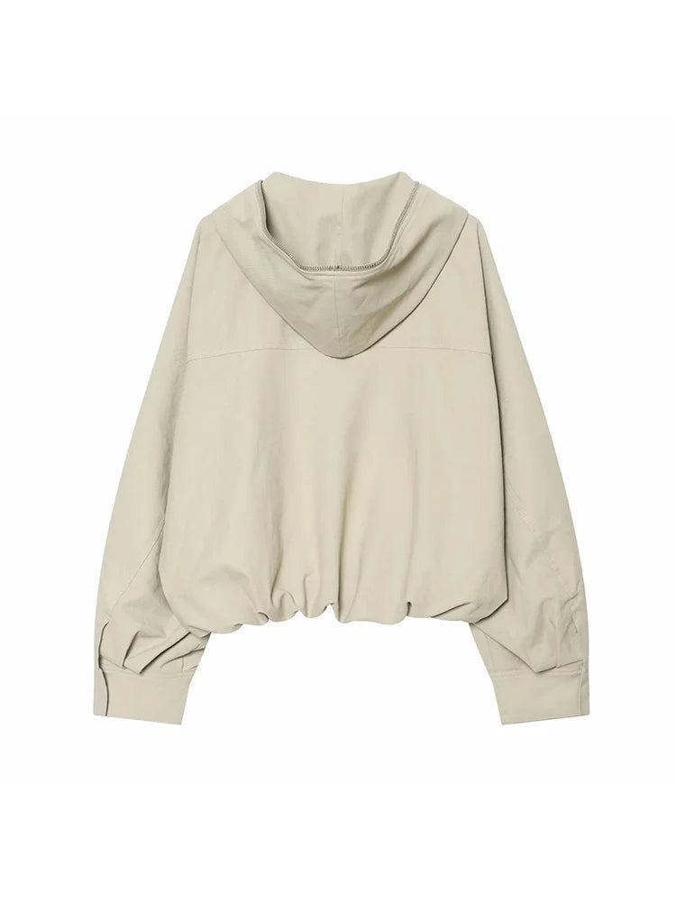 Cropped Windjacke mit Kapuze - JWANOFFIZIELL