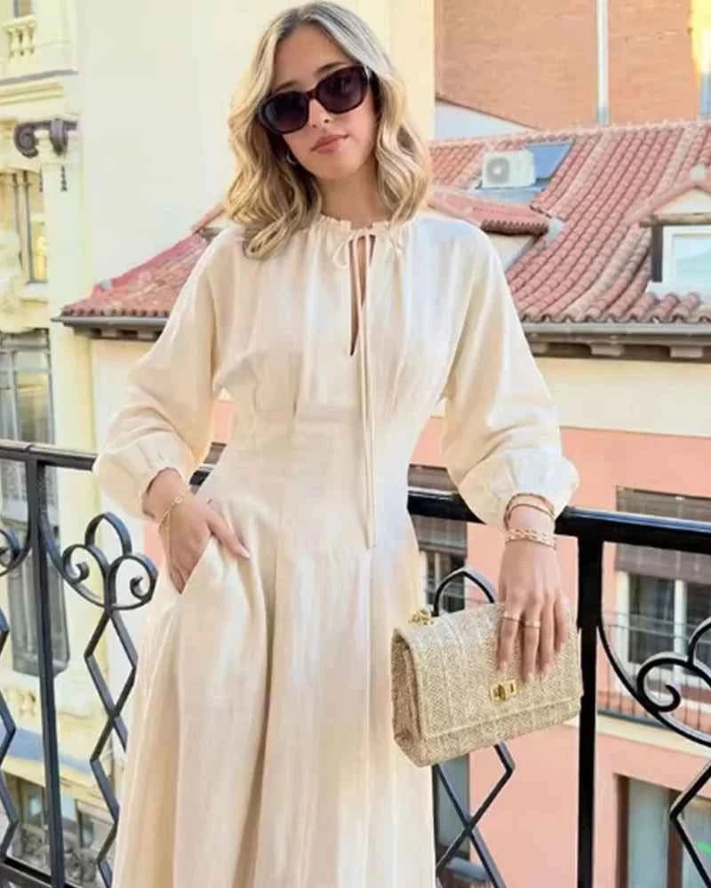 Plissee Maxikleid
