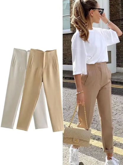 Elegante Bleistifthose Damen – High-Waist Slim-Fit Büro-Hose in vielen Farben