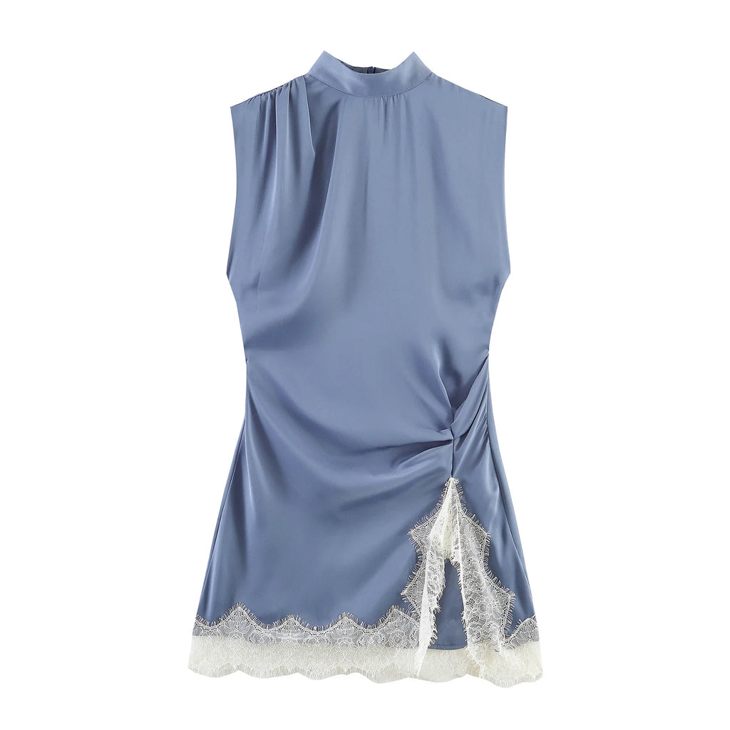 Spitzen-Minikleid mit Schlitz - JWANOFFIZIELL