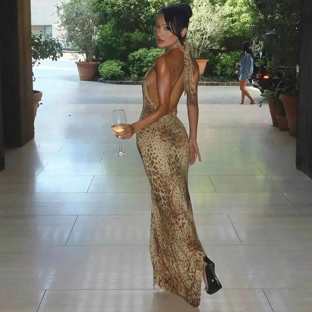 Leopard Maxi Kleid - JWANOFFIZIELL