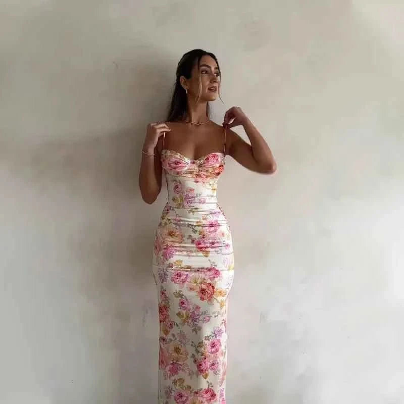 Blumen Träger Mini Kleid - JWANOFFIZIELL