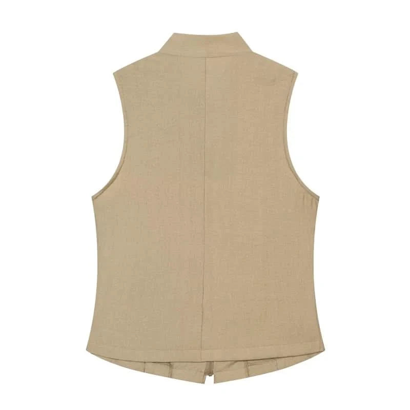 Ärmelloses Knopf-Shirt
