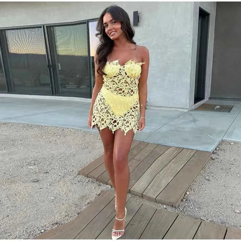 Cut-Out Boho Minikleid
