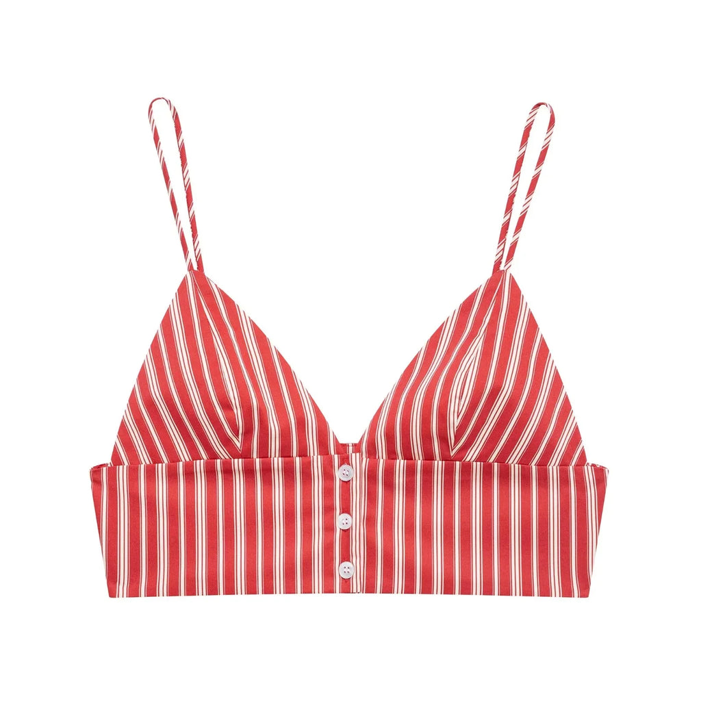 Gestreiftes Korsett-Top & Rock Beach-Set - JWANOFFIZIELL