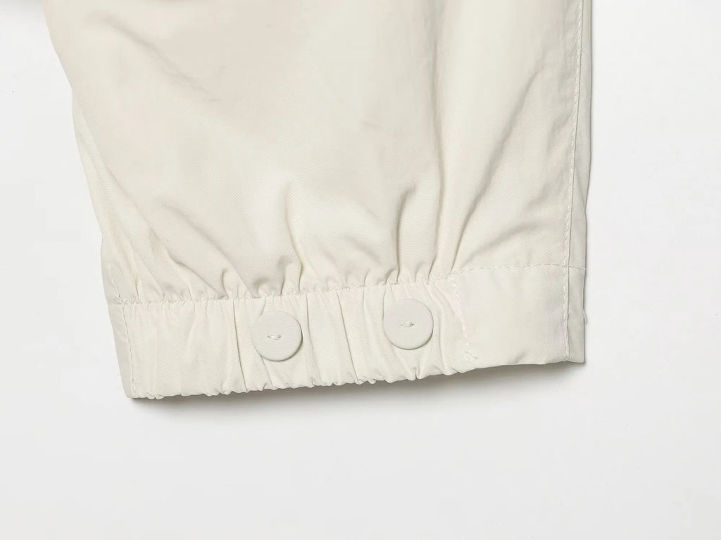 Cropped Jacke Stehkragen Elfenbein - JWANOFFIZIELL