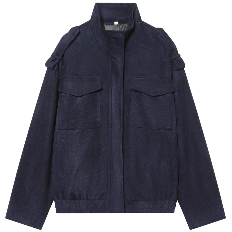Veloursleder-Bomberjacke Chic - JWANOFFIZIELL