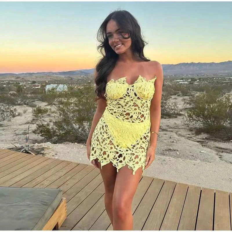 Cut-Out Boho Minikleid