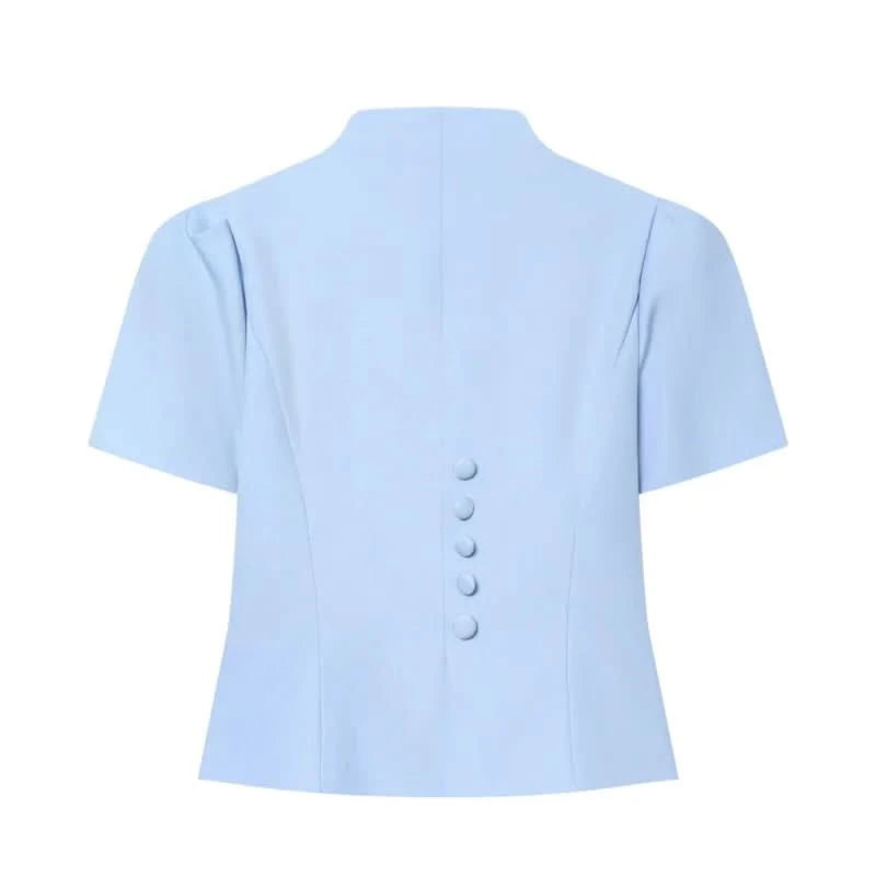 Puffärmel Spitzen-Blazer