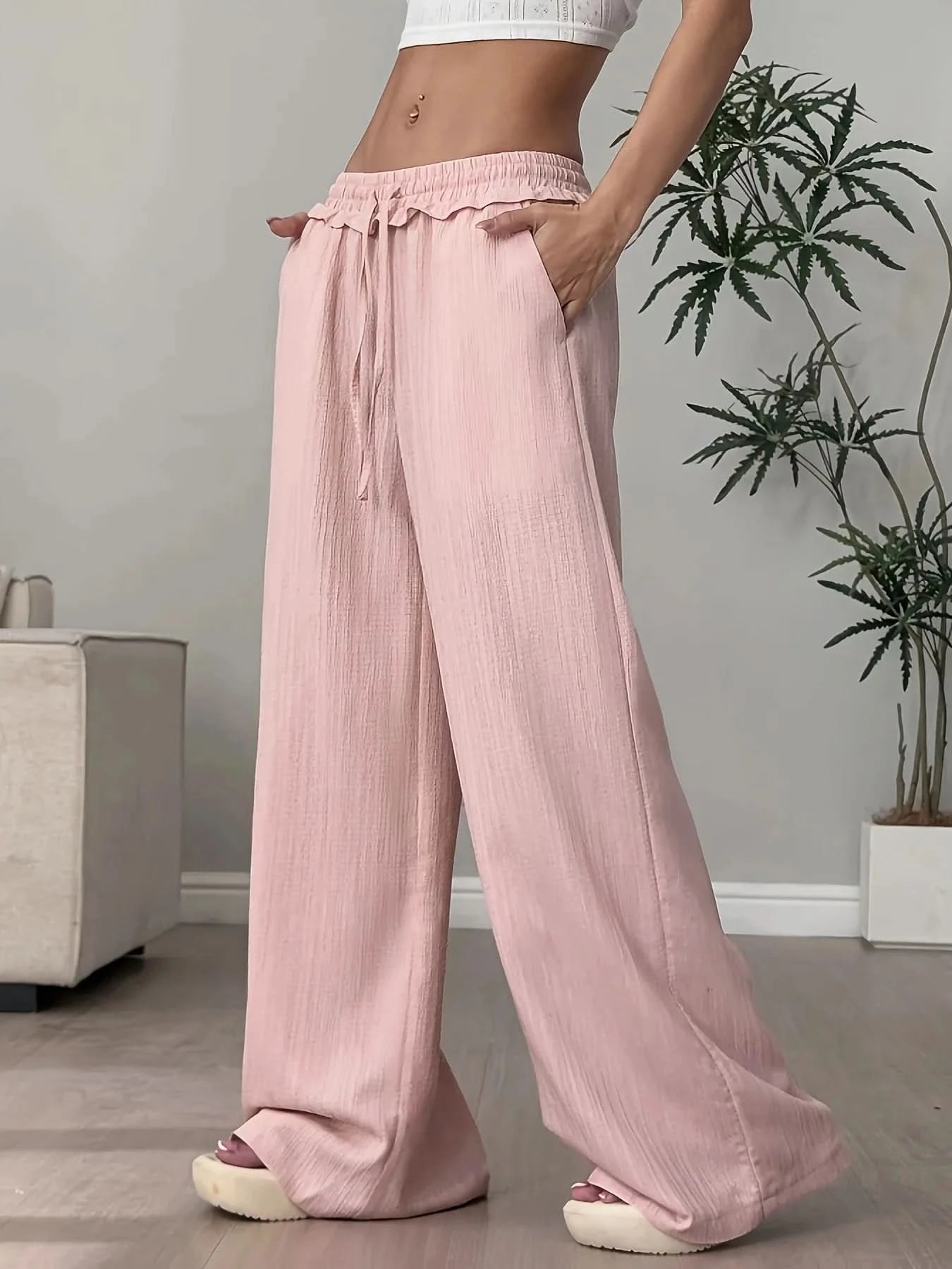 Weite Stoffhose