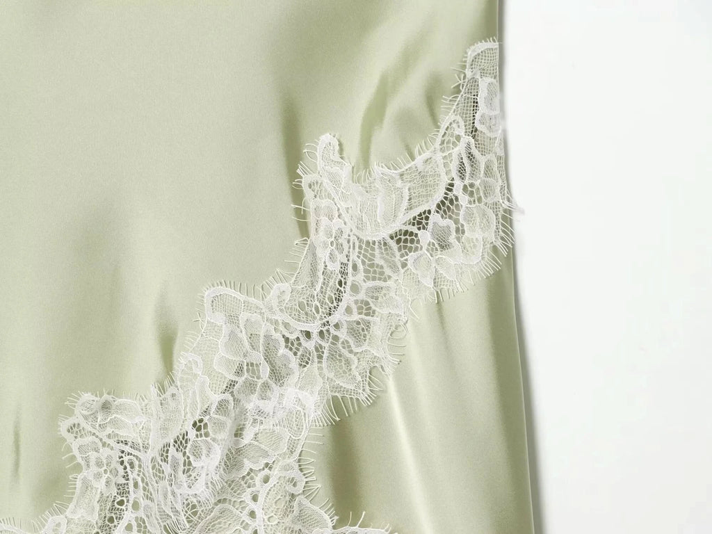 Spitzen Cape-Ärmel Kleid