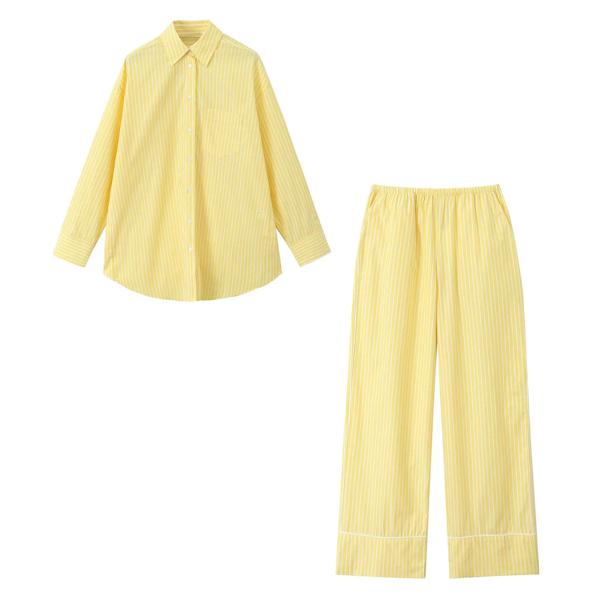 Streifen-Hemd & High-Waist Hose Set - JWANOFFIZIELL