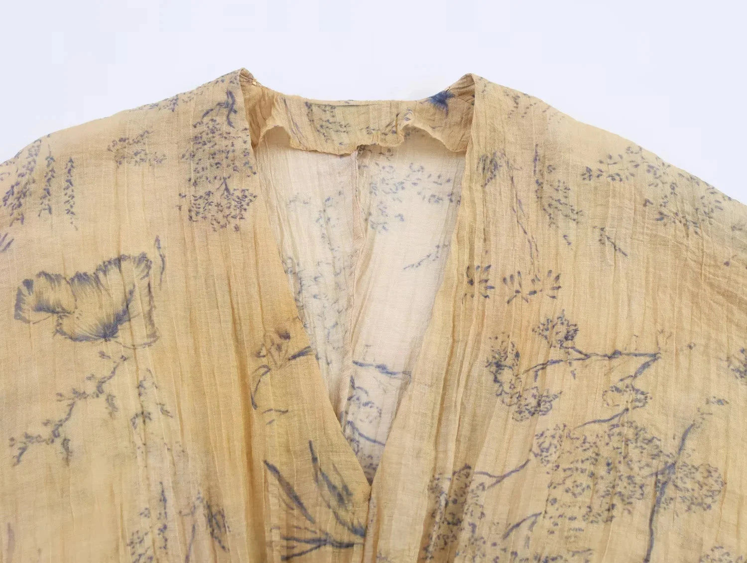 Boho Batik-Bluse mit V-Ausschnitt - JWANOFFIZIELL