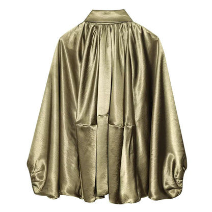 Damen Oversized Bomber Jacke mit Reißverschluss Vintage