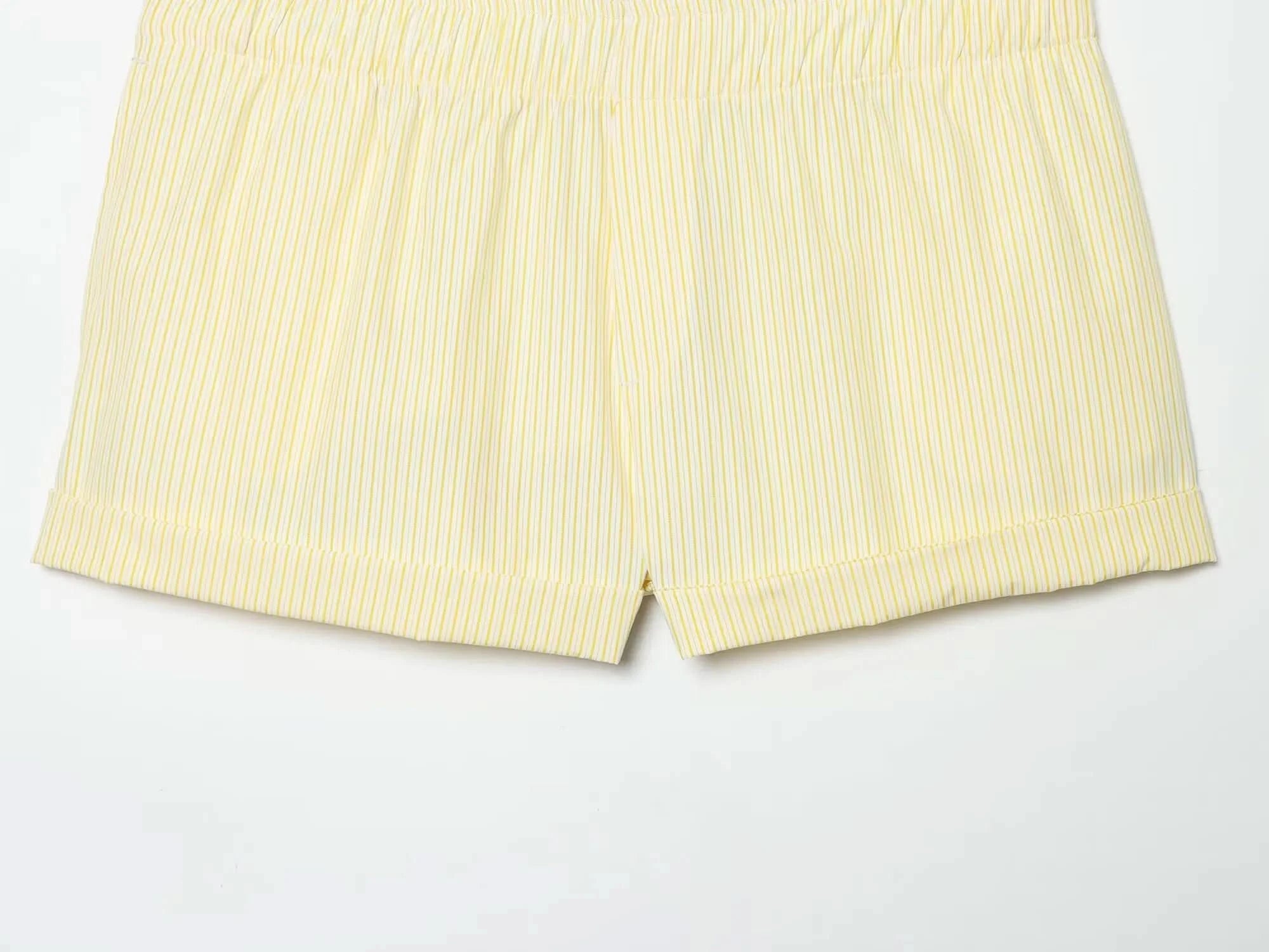 Streifen Shorts Set