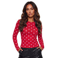 Punkte-Print Langarmshirt Slim Fit - JWANOFFIZIELL