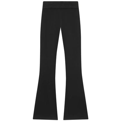 Trendige Fleece Flared-Hose mit Hohem Bund – Weiche Ausgestellte Freizeithose