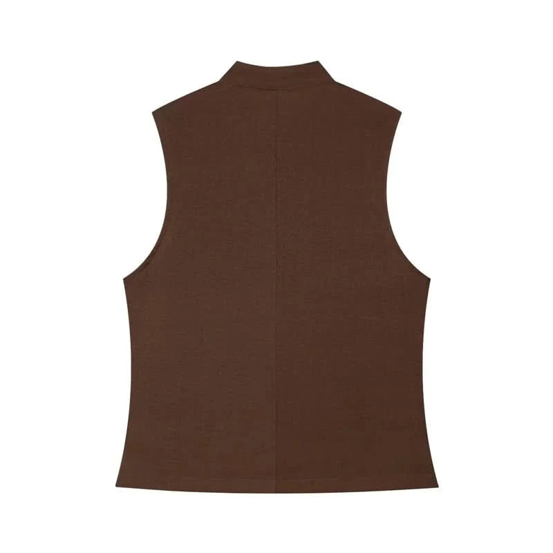 Ärmelloses Knopf-Shirt