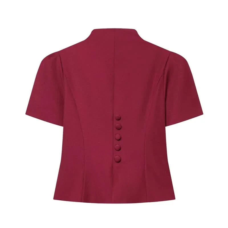 Puffärmel Spitzen-Blazer