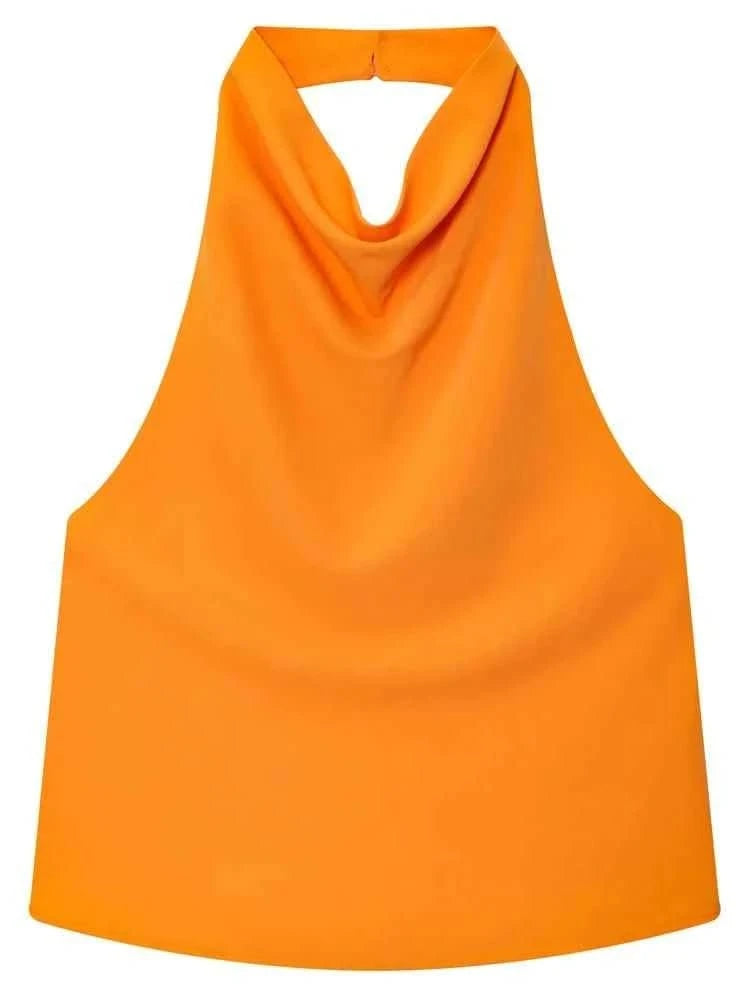 Satin Korsett Top in Orange - JWANOFFIZIELL