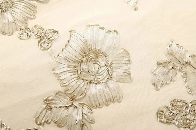 Blumen-Stickerei Maxikleid - JWANOFFIZIELL