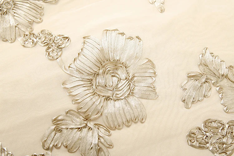 Blumen-Stickerei-Maxikleid Damen – Rückenfreies Bandage Tief-V Sommerkleid Elegant